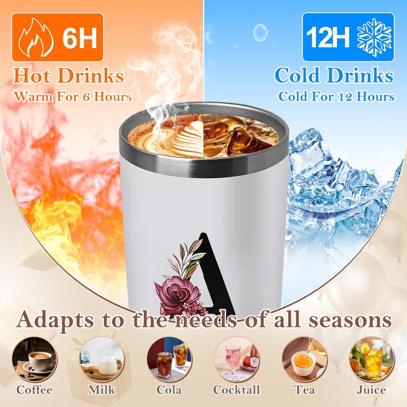 MNZZ 20 Oz Insulated Coffee Cup with Lid Stainless Steel Spill Leak Proof Heavy Large Reusable Thermal Travel Hot Tea Mug Camping Big Water Tumbler Custom Personalized Cool Women Mom Christmas Gift - Image 4